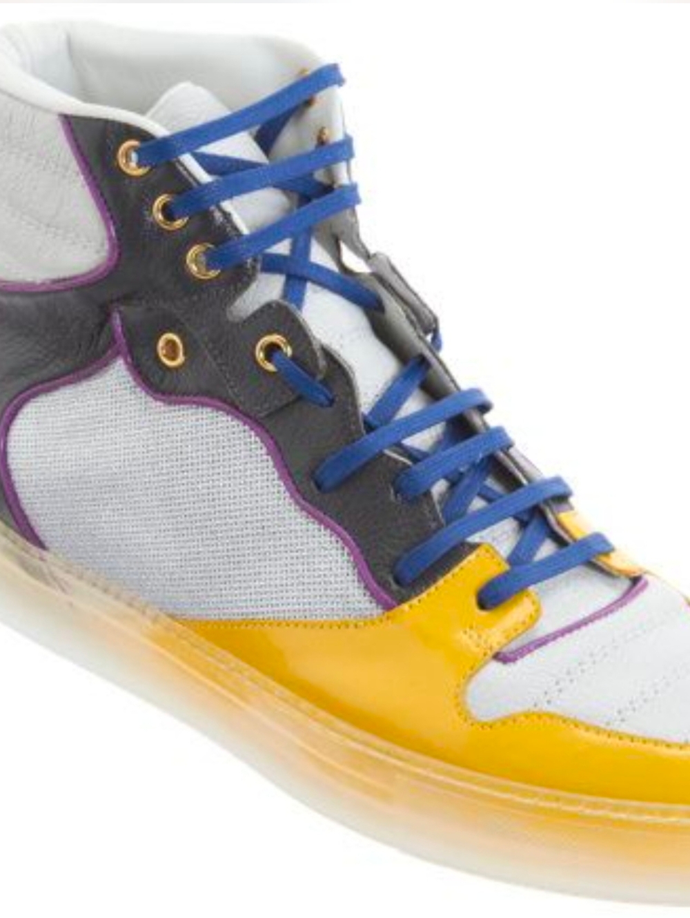 Balenciaga Yellow White Blue Gray Purple Accent Sneakers